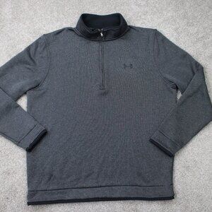 Under Armour Golf Sweatshirt Mens Large Gray 1/2 Zip Loose Fit Pullover Stretch